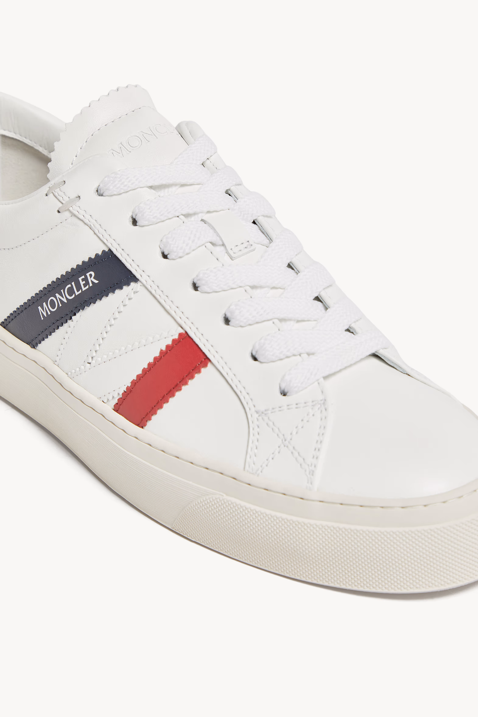 Sneakers Monaco M en cuir Femmes Blanc Optique Moncler 3